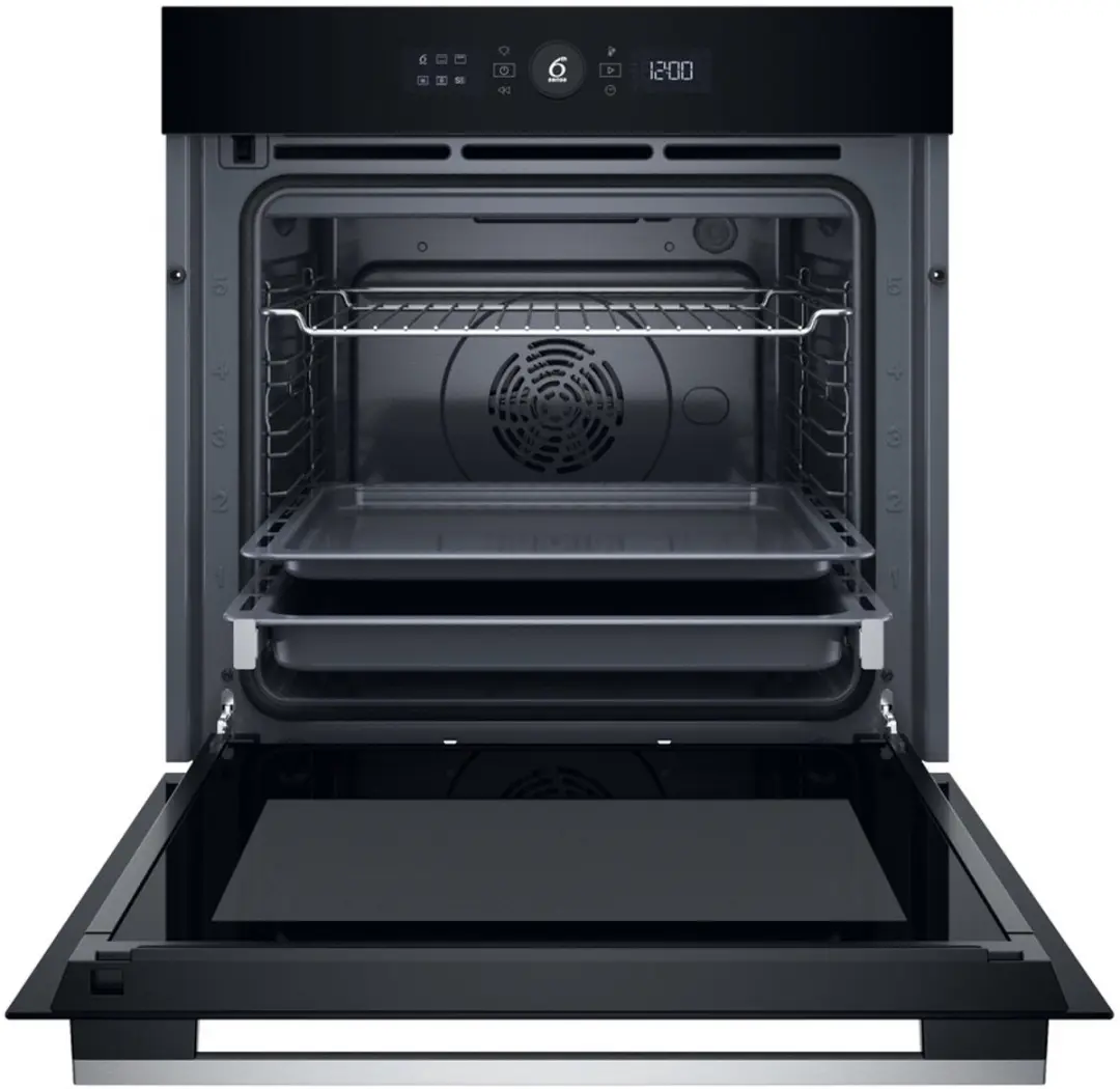 Whirlpool WOI5S8PM1SX Oven 73L - 3 Inslaghoogtes - Zwart/Roestvrijstaal
