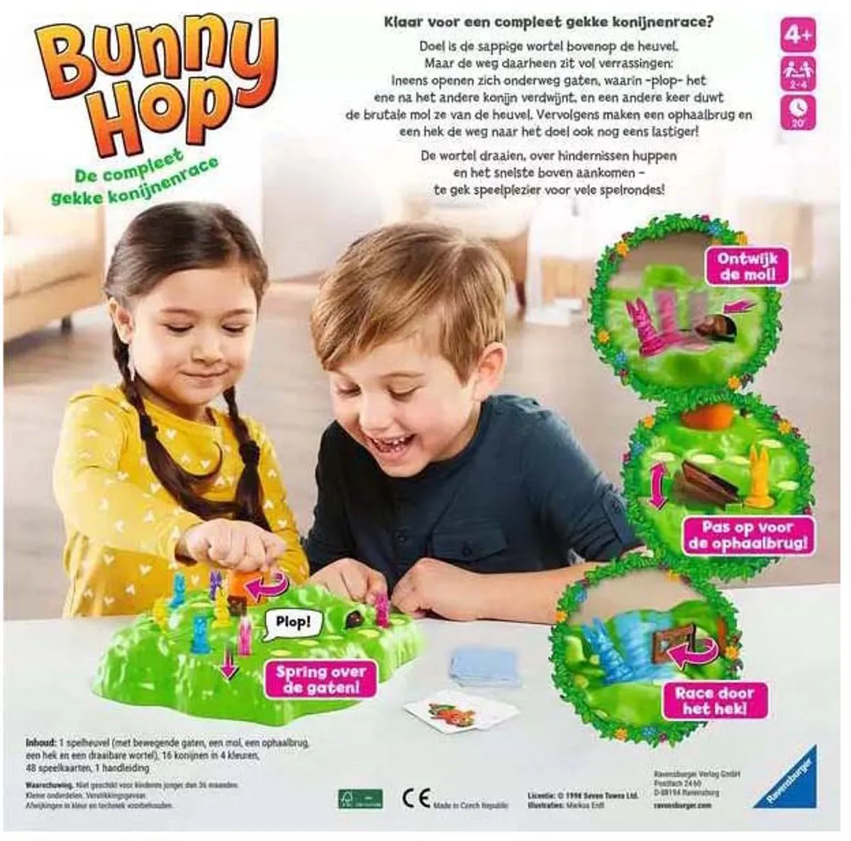Ravensburger Bunny Hop Bordspel - 2-4 Spelers