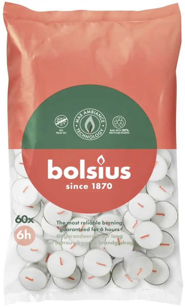 Bolsius Theelichten Wit