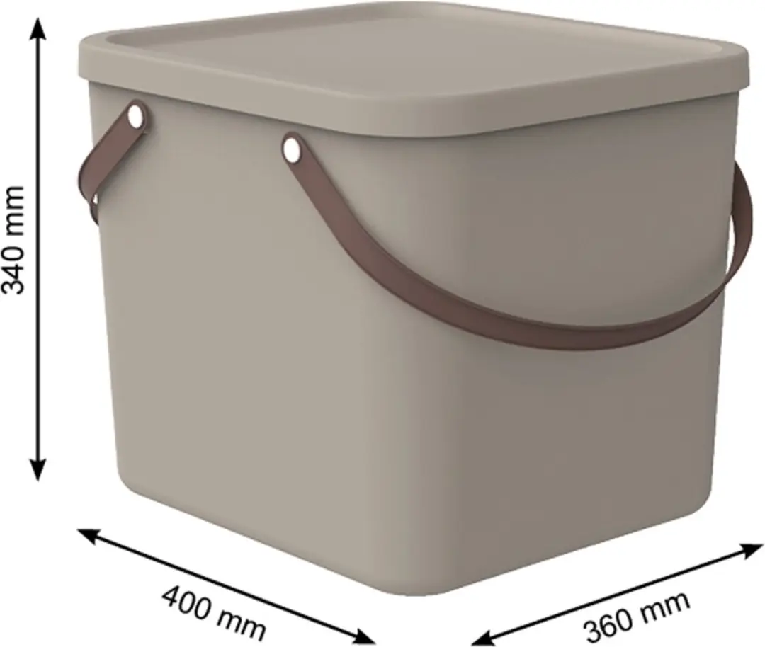 Rotho Prullenbak 40L - Cappuccino