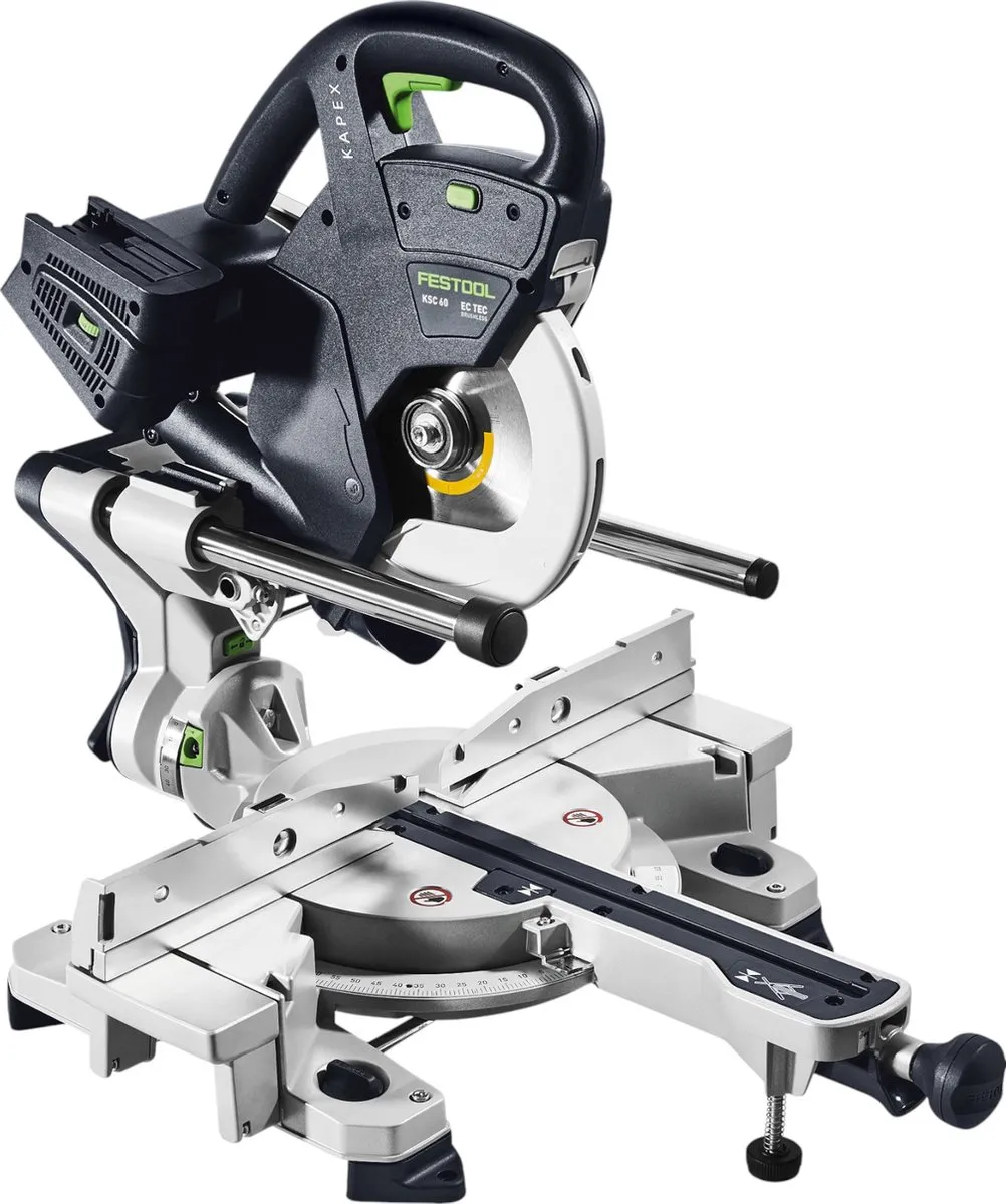 Festool KAPEX KSC 60 EB-Basic accu afkortzaag 18 V / 36 V 216 mm borstelloos + 2x accu 5,0 Ah - zonder oplader