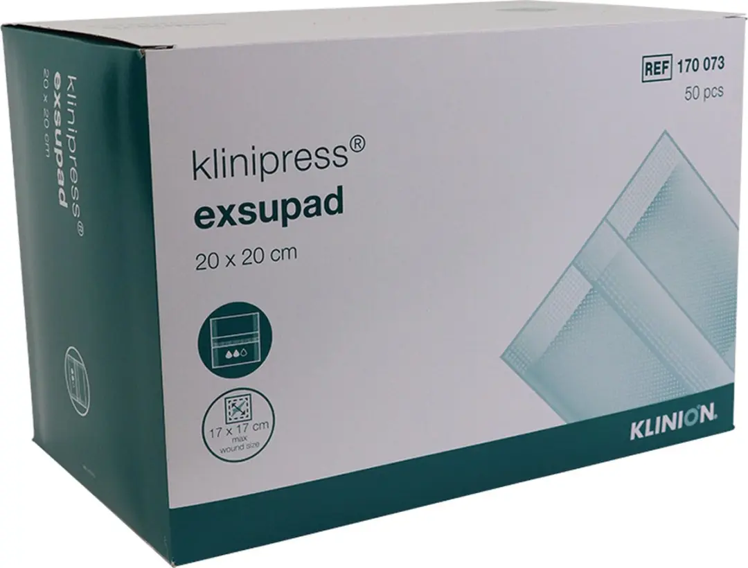 Klinion Exsupad Zwaar Absorberend Wondverband 20x20cm - 50 Stuks