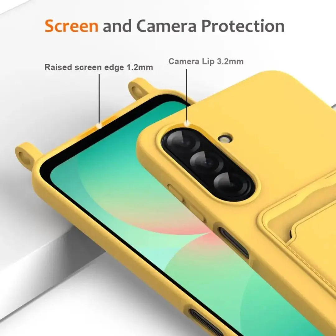 Selected Hoesje Samsung Galaxy A56/A36 - Geel - Pasjeshouder