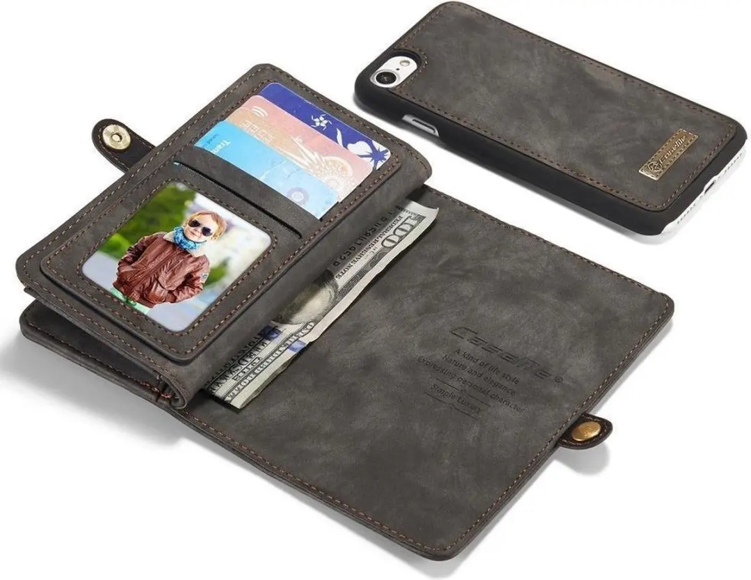 Caseme CSM-3202 iPhone 7/8 Portemonnee Hoesje - Zwart - afbeelding 6 van 6