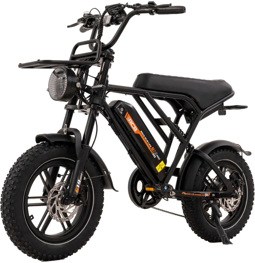 RCB 16" Elektrische Fatbike 250W 468Wh 7 Versnellingen - Zwart