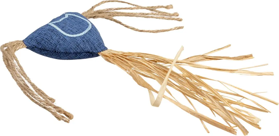 Duvo Eco Navy Triangel & Catnip Kattenspeelgoed