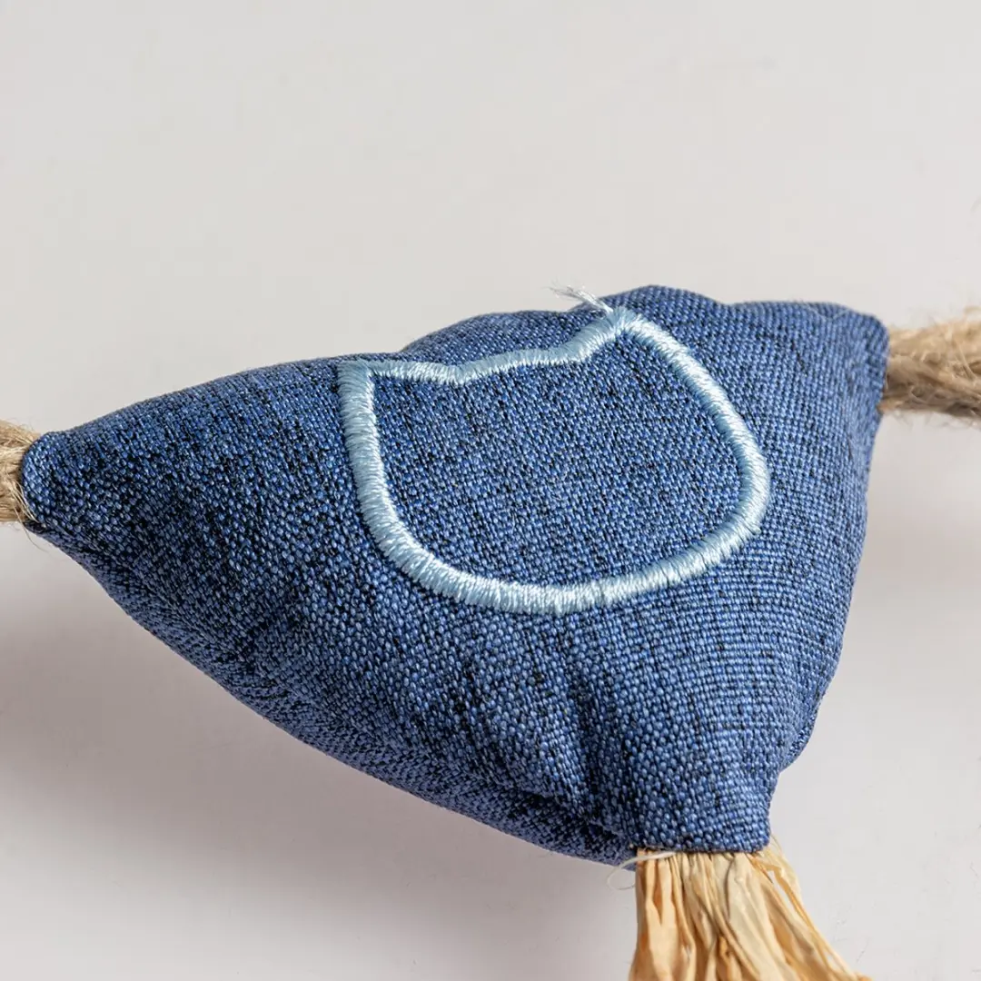 Duvo Eco Navy Triangel & Catnip Kattenspeelgoed - 3x18x20cm