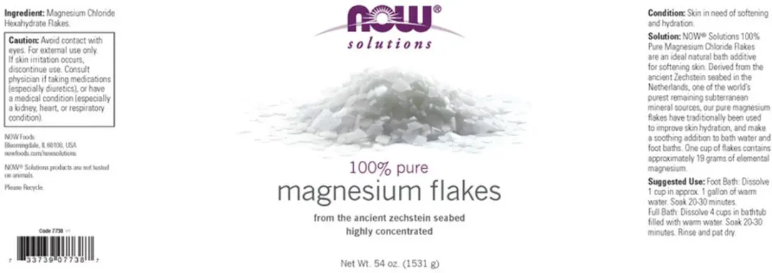 Now Foods Magnesium Flakes 1531g