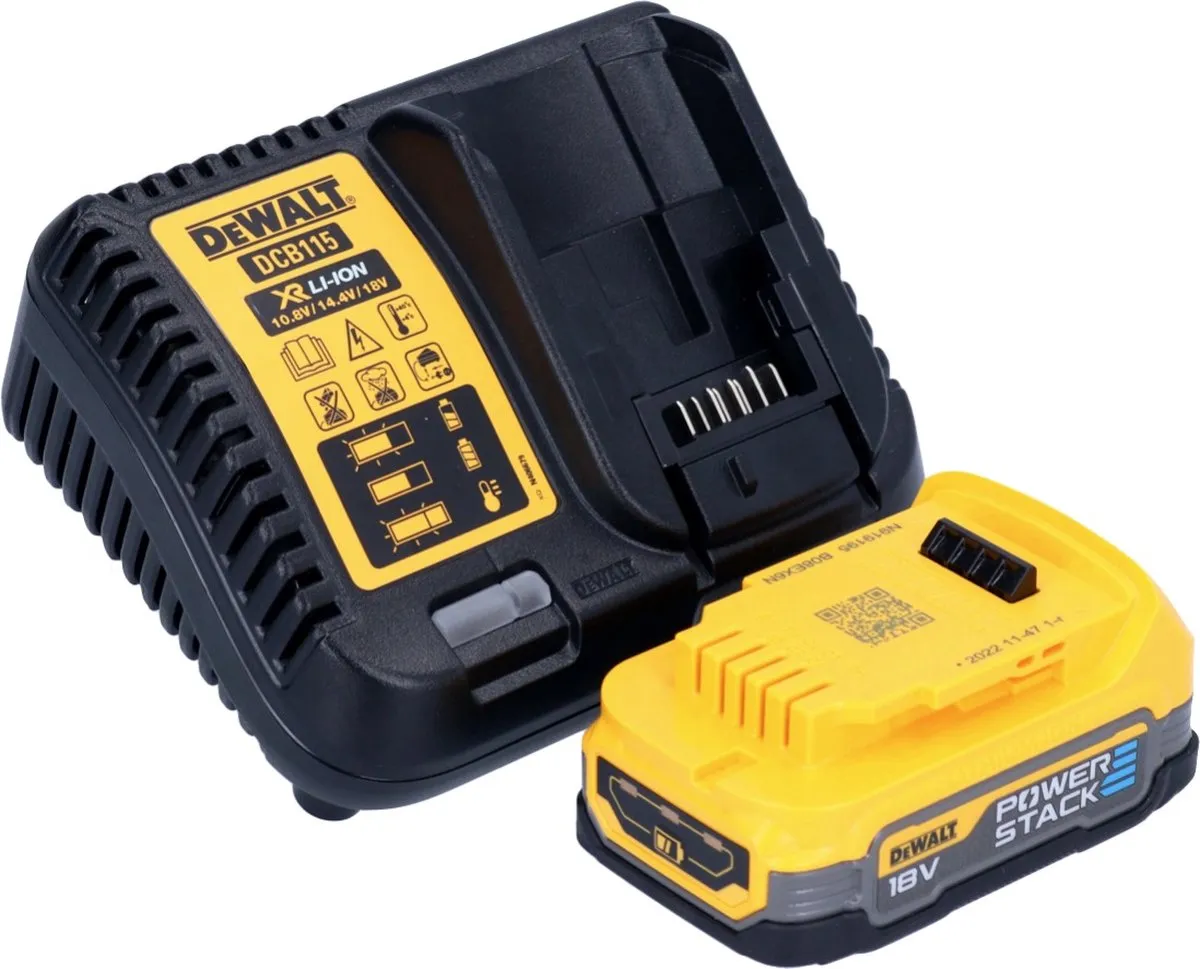 DeWalt DCD 805 E1T accu klopboormachine 18 V 90 Nm borstelloos + 1x accu 1.7 Ah + lader + TSTAK