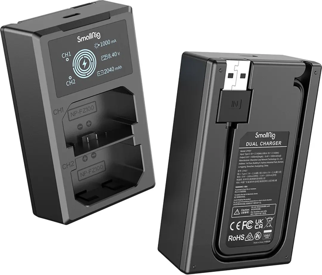 SmallRig 3824B USB Duo Lader - NP-FZ100 2040mAh