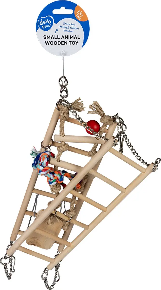 Duvo Duvoplus Houten Hangbrug 27x16x10cm - Knaagdier