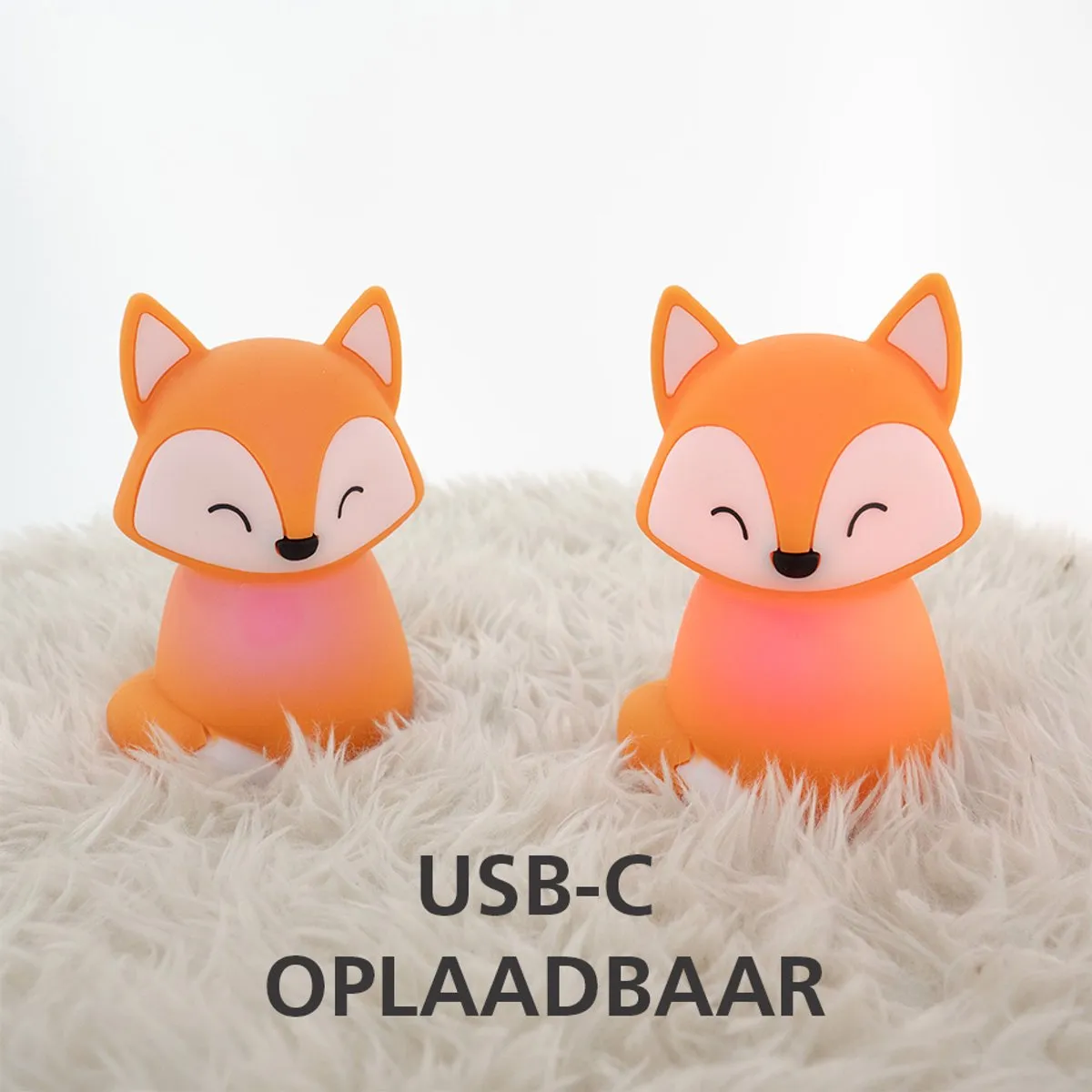 Eglo Castellino Vos Nachtlampje - Oranje - RGB & Wit - Oplaadbaar