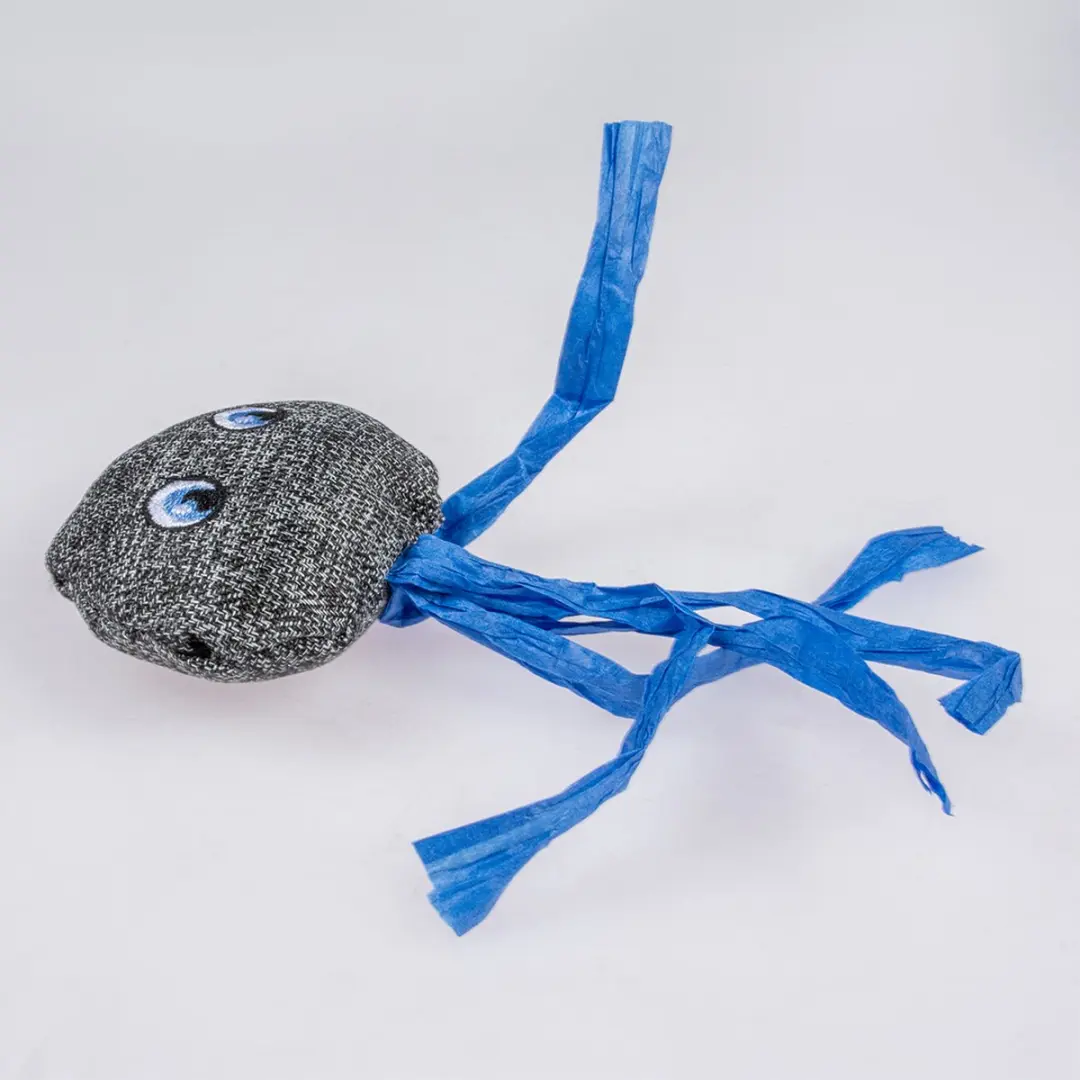 Duvo+ Eco Navy Kwal & Catnip Kattenspeelgoed - 8,5x15,5x2,5cm