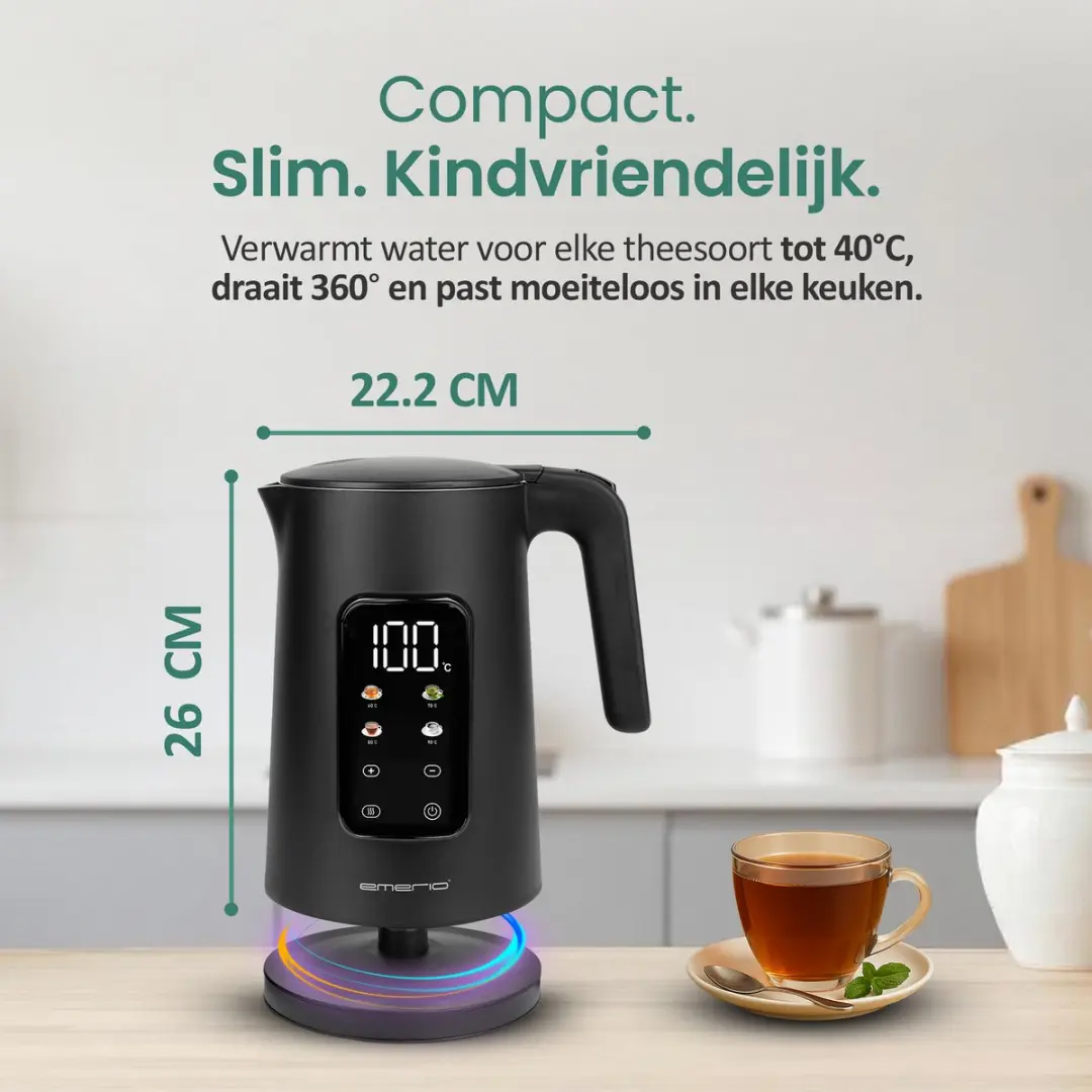 Emerio Waterkoker WK-132229 1.7L - 2200W - Zwart