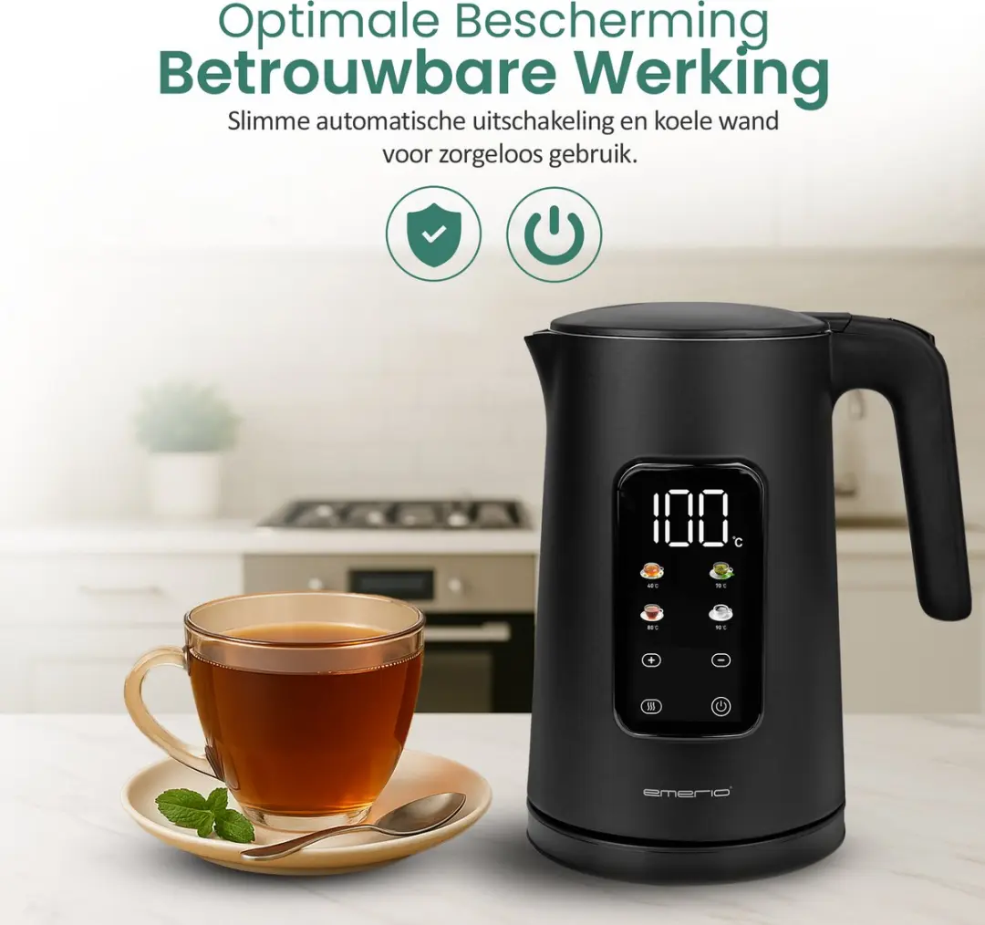Emerio Waterkoker WK-132229 1.7L - 2200W - Zwart - afbeelding 6 van 6