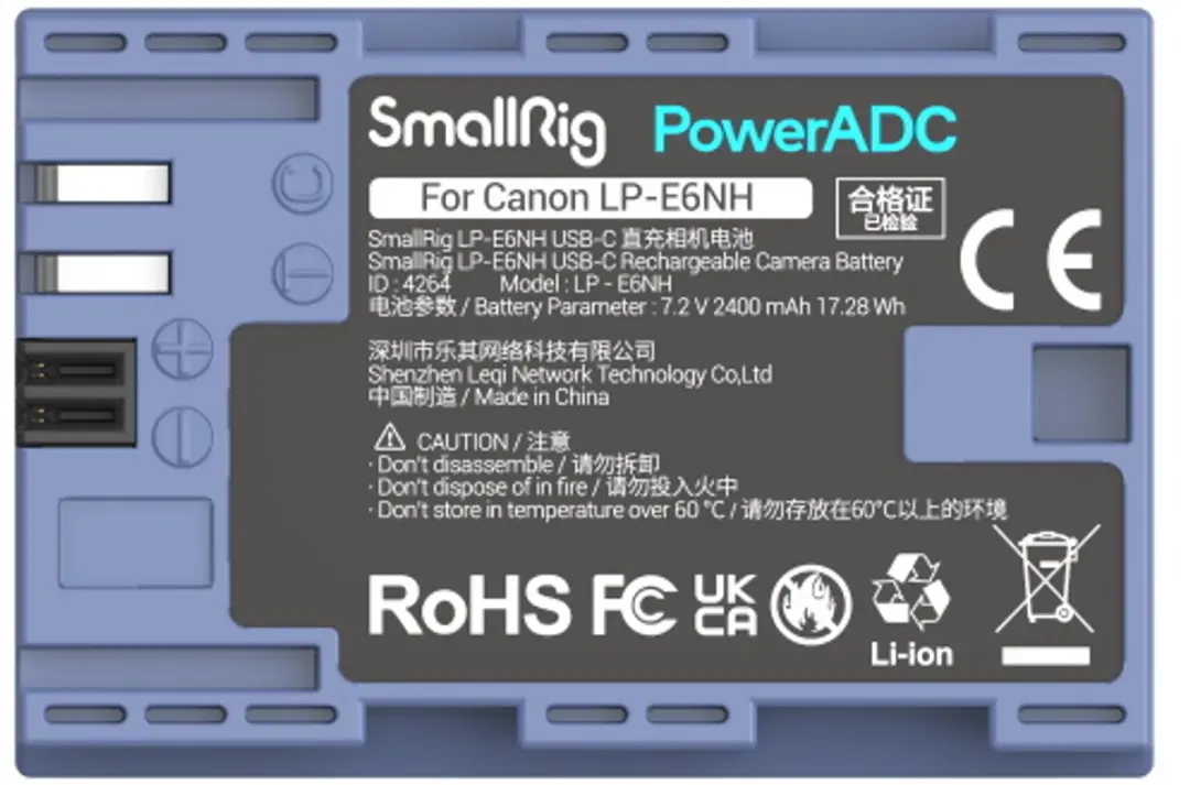 SmallRig 4264 LP-E6NH Accu - 2400mAh