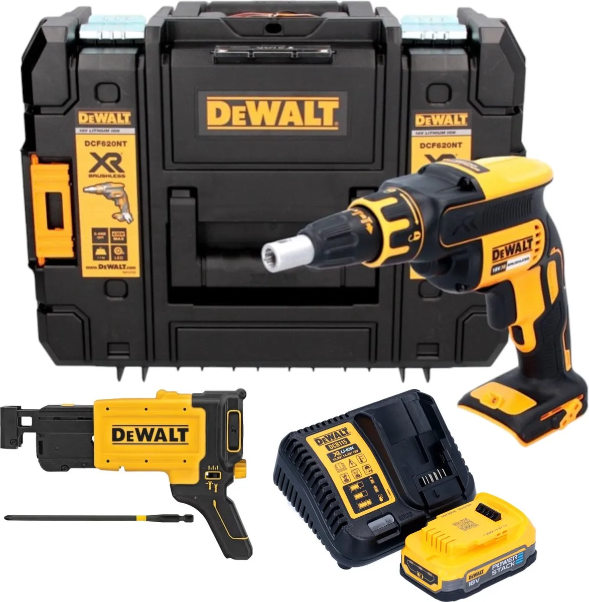 DeWalt DCF620E1T-QW Droogbouwschroevendraaier 18V 30Nm