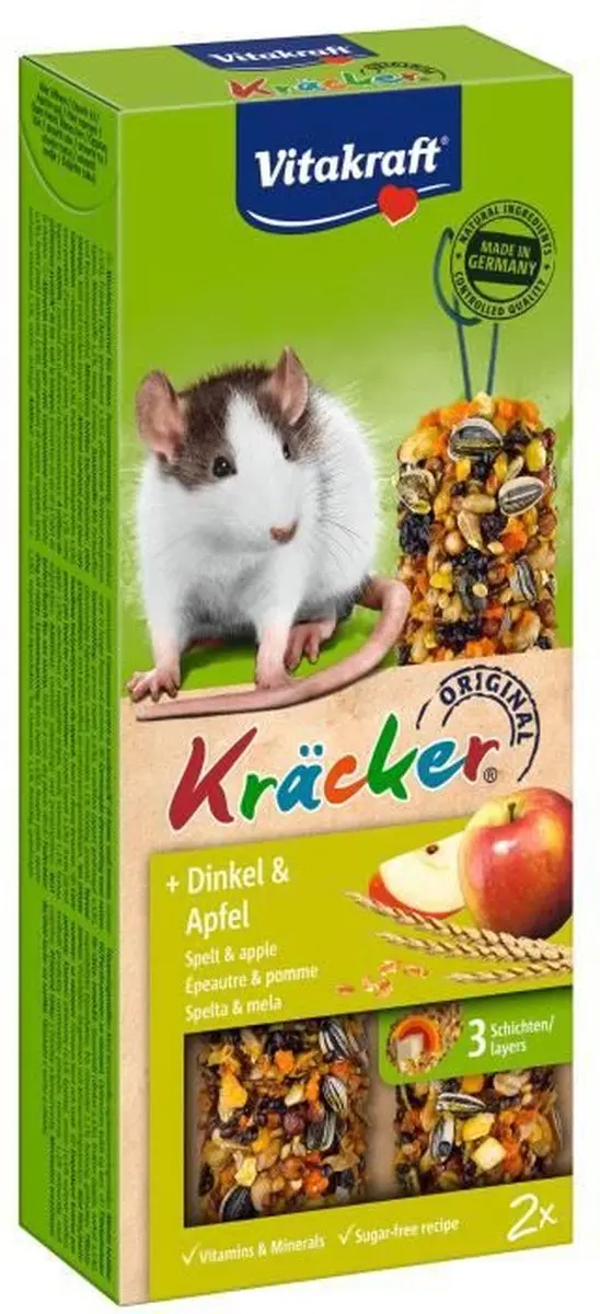 Vitakraft Ratten Kracker Corn/Fruit - 20 Stuks
