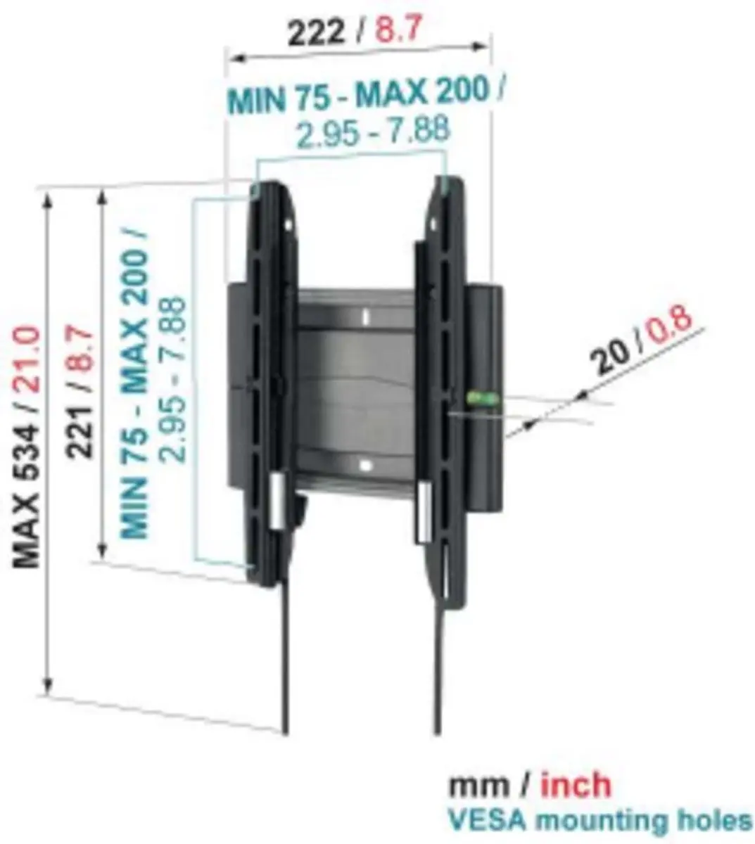 Vogel's EFW 8105 Vaste Muurbeugel