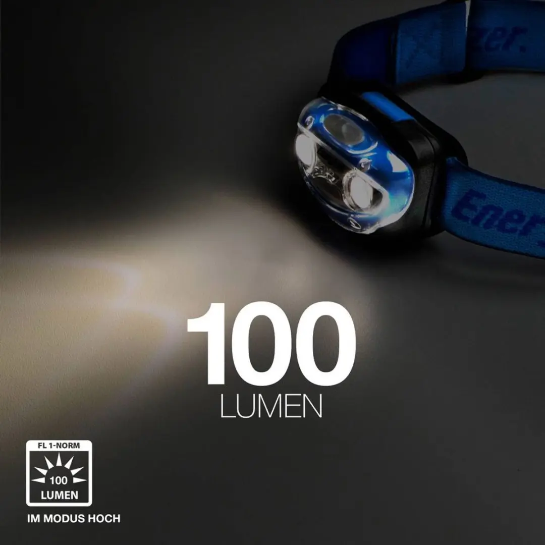 Energizer Vision HL Hoofdlamp - 100 Lumen - 50 uur - Blauw/Zwart