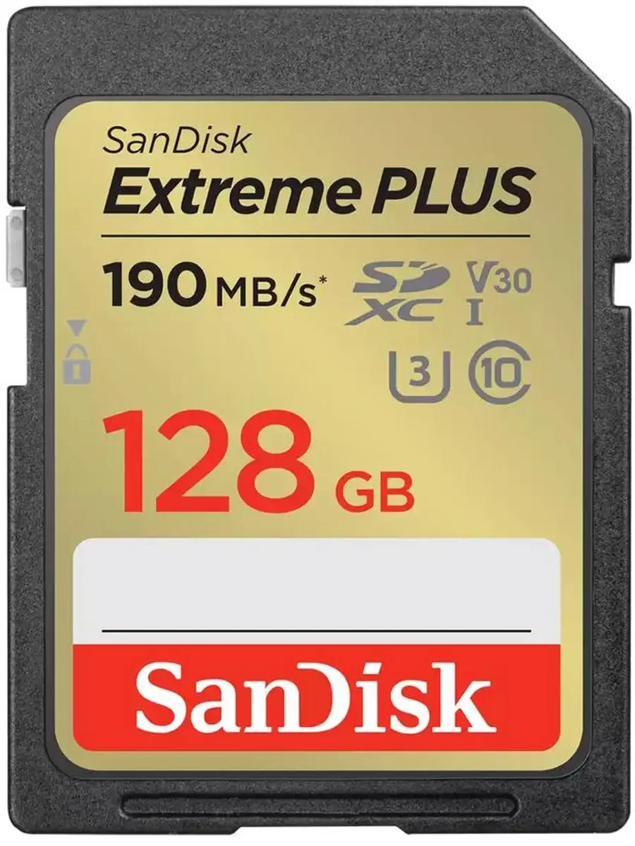 SanDisk Extreme Plus 128GB SDXC SDSDXWA-128G-GNCIN - Zwart