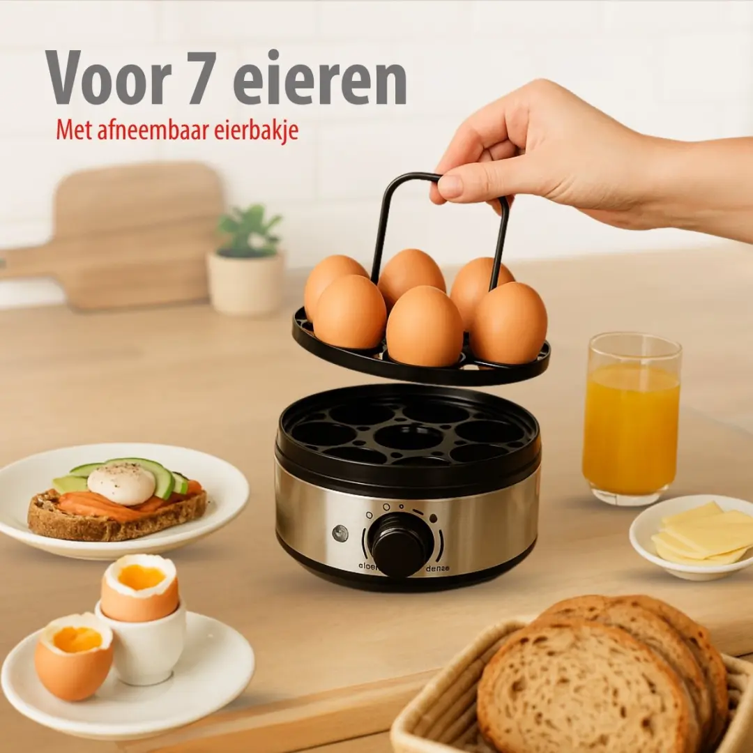Alpina Eierkoker 400W - 7 Eieren - Zilver