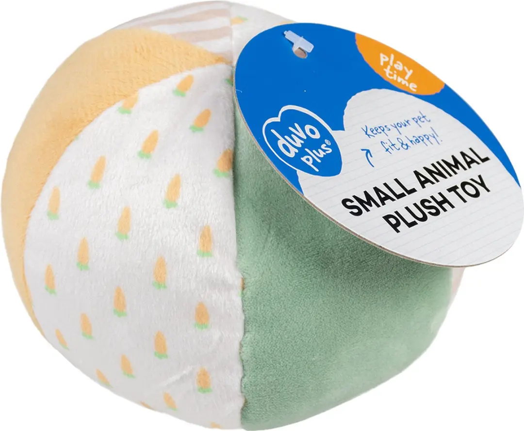 DuvoPlus Carrot Speelbal Pluche - 11x11x11cm - Meerkleurig