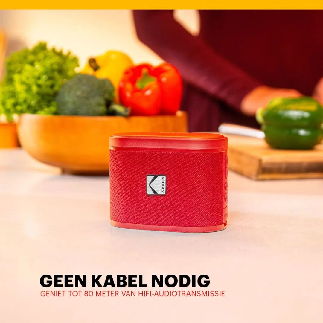 Kodak SoundBrix SBRIX2 Bluetooth Speaker - 5W - 2 Stuks - Rood