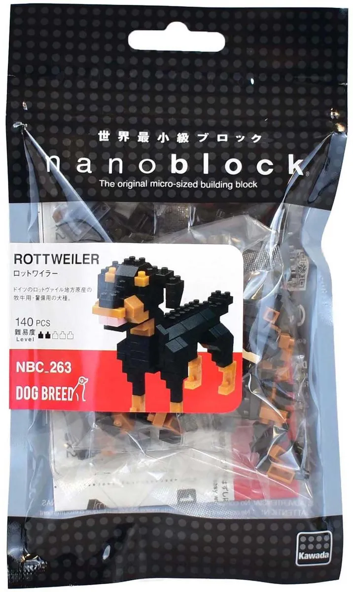 Bandai Namco Nanoblock Rottweiler NBC-263 - 140 Stukken - Meerkleurig