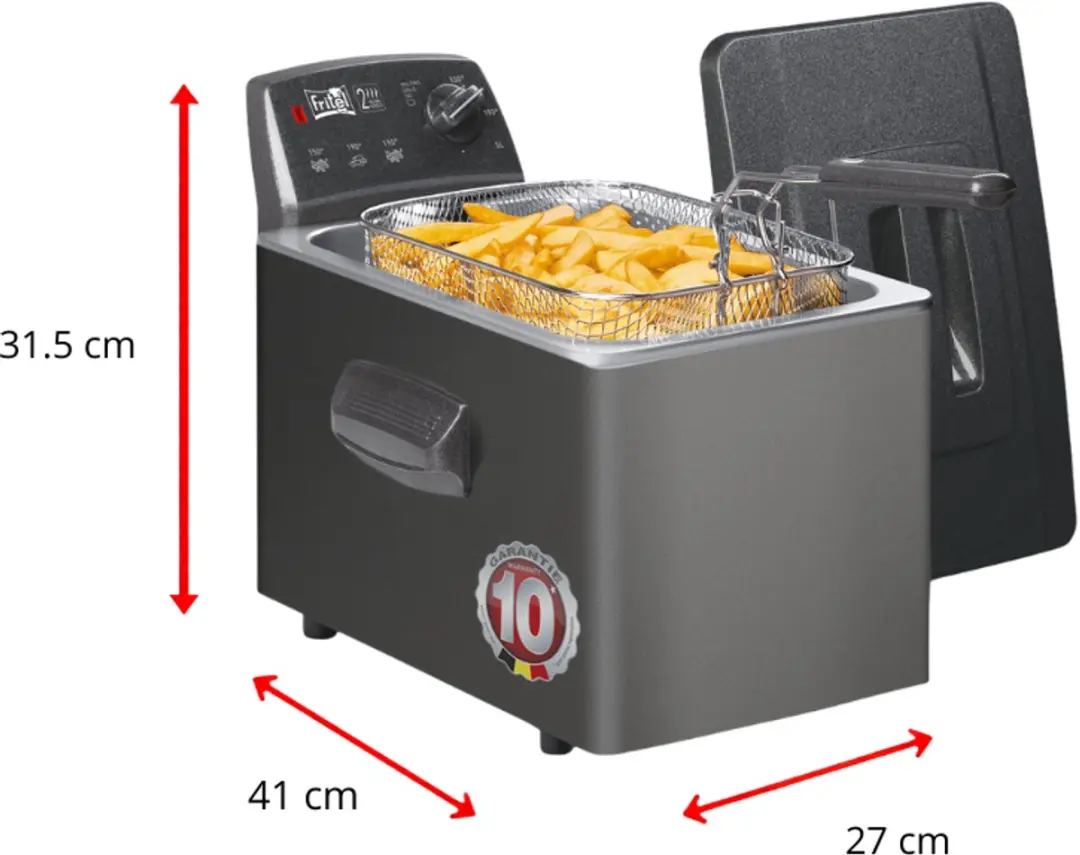 Fritel Turbo SF 4551M Frituurpan 5L - 3000W - Mat Zwart