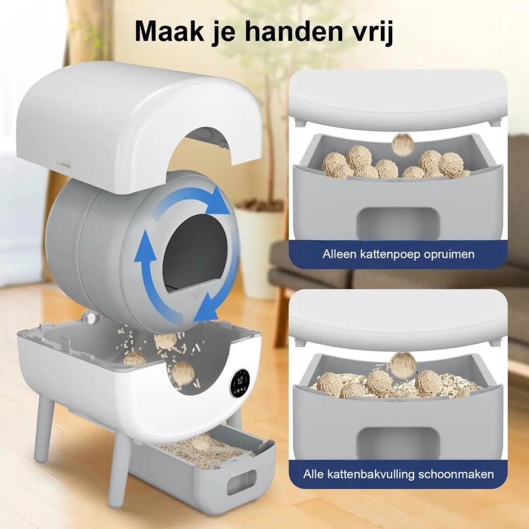 Photonspace NEO_B Zelfreinigende Kattenbak 95L - Wit - afbeelding 6 van 6