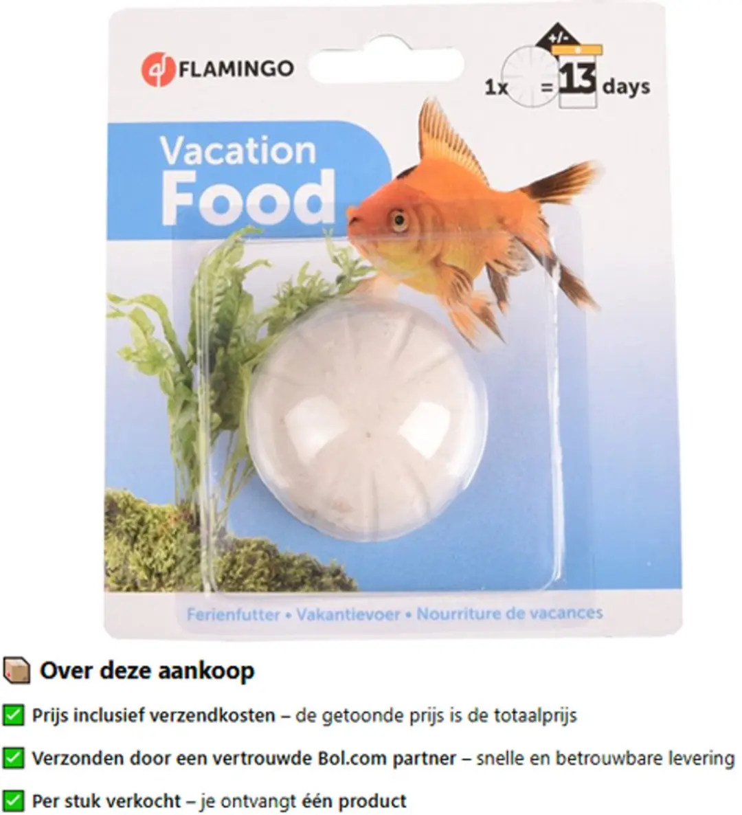 Flamingo Vissenvoer Vakantie Voerblok - afbeelding 2 van 3