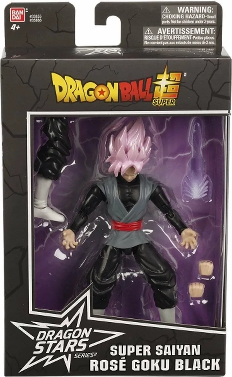 Bandai Dragon Ball Goku Black Super Saiyan Rosé Actiefiguur 17cm
