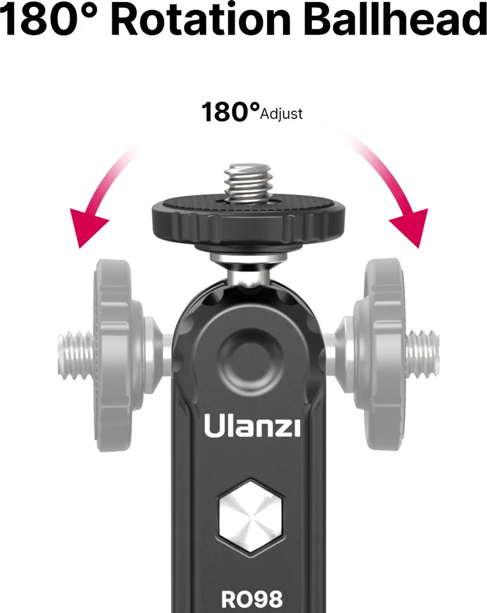 Ulanzi R098 Mini Magic Arm - tot 1,5kg - Zwart - afbeelding 6 van 6