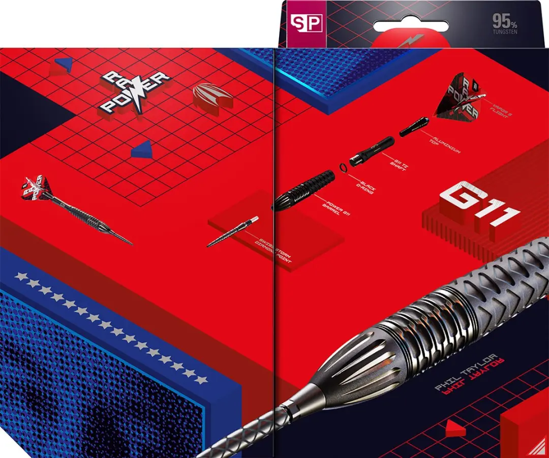 Target Phil Taylor Raw Power G11 Swiss Point 95% Dartpijlen - 3 Stuks