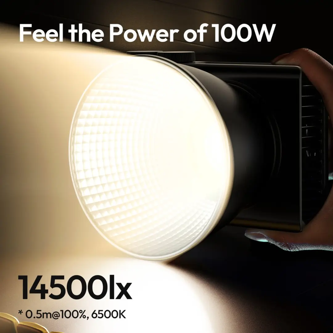 Ulanzi C01 100W COB Videolamp - Bi-Color 2700K-6500K - Zwart