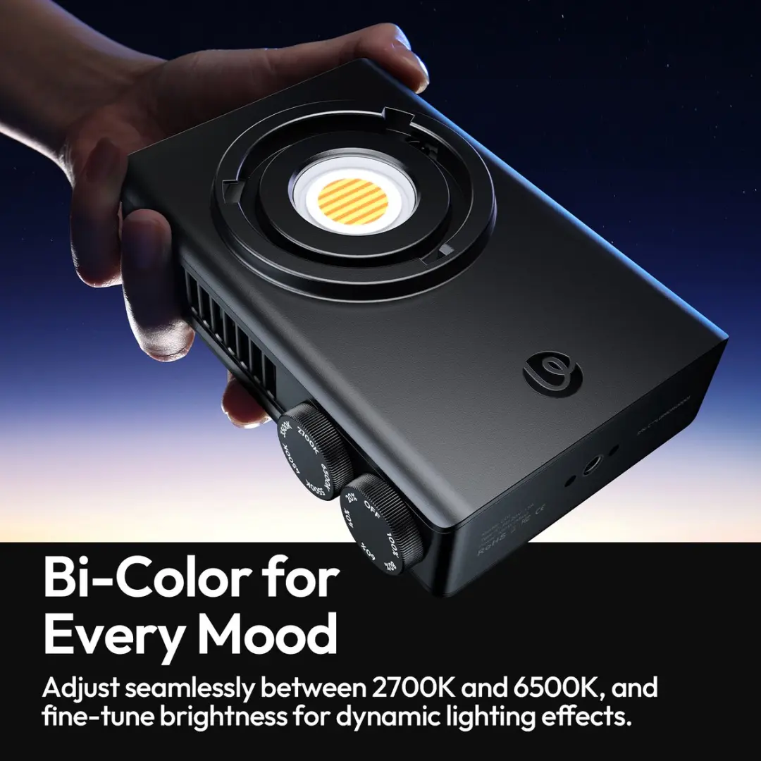 Ulanzi C01 100W COB Videolamp - Bi-Color 2700K-6500K - Zwart