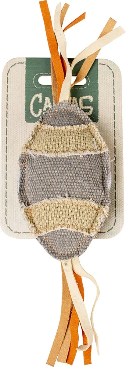 DuvoPlus Kat Rugby Canvas 25x6x2,5cm - Grijs