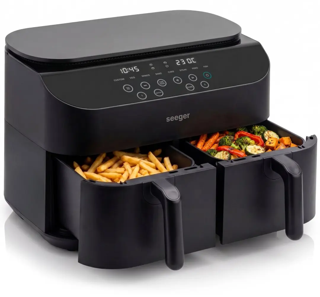 SEEGER TwoFry SGR1020BK Dubbele Airfryer 2x5L