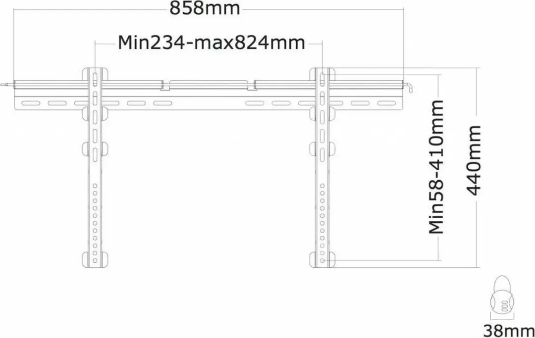 Neomounts ADM-875BL2 Dual Screen Adapter - Zwart - afbeelding 6 van 6