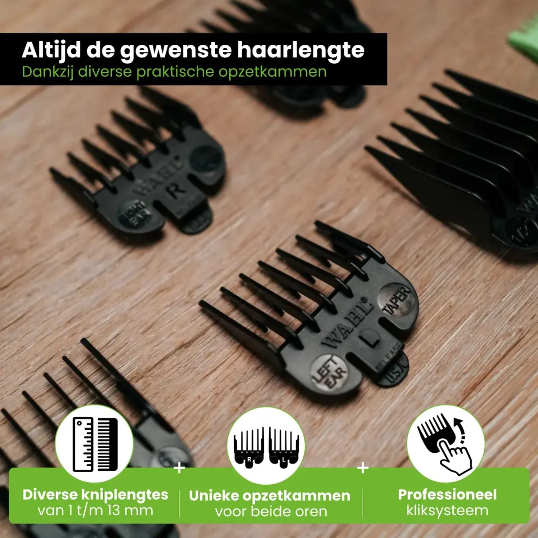 Wahl 20100 Tondeuse Mannen - Zwart/Chrome - 16 Accessoires