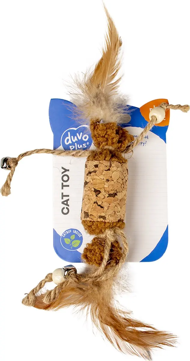 DuvoPlus Cork Vat Kat Speelgoed - Bruin