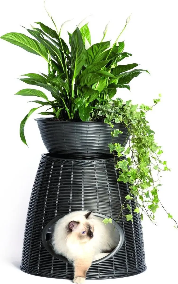 Flamingo Pasha Kattenmeubel - 2 Niveaus - Zwart