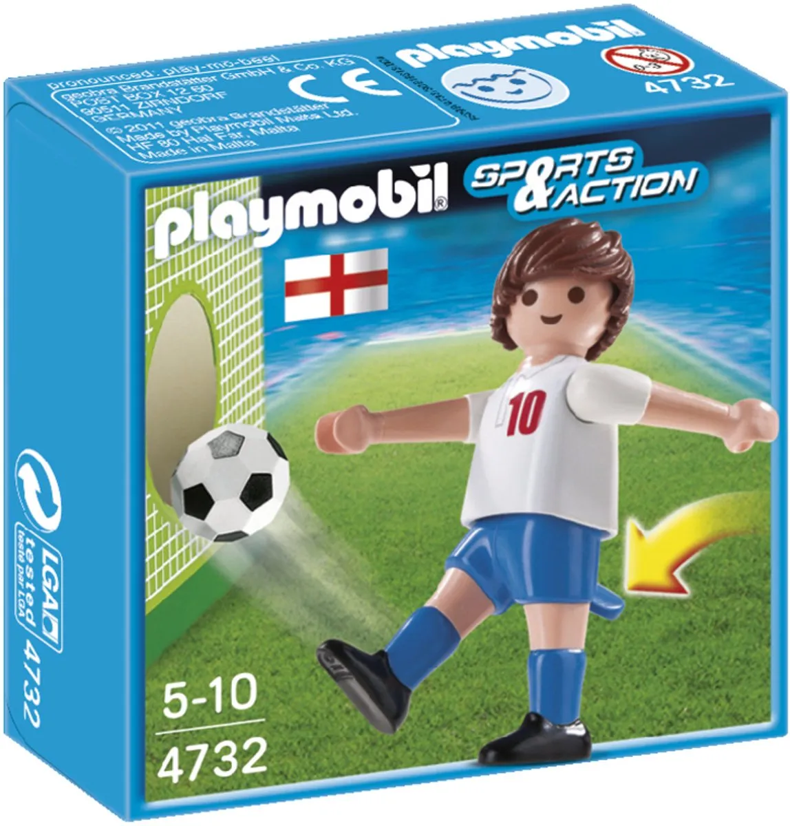 Playmobil Voetbalspeler Engeland 4732 - Meerkleurig