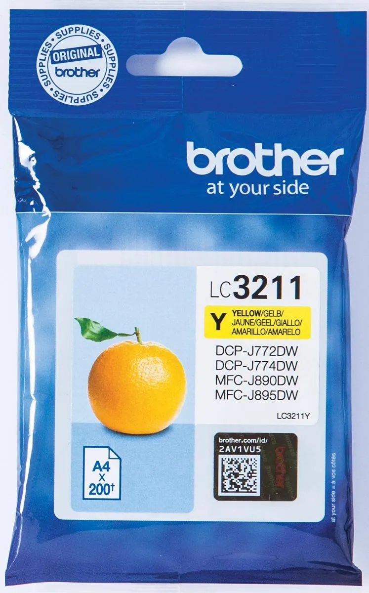 Brother LC-3211Y Inktcartridge Geel