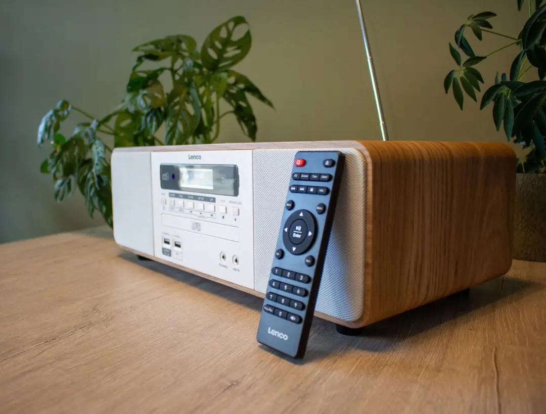 Lenco DAR-251WDWH DAB+/FM Radio - Hout/Wit