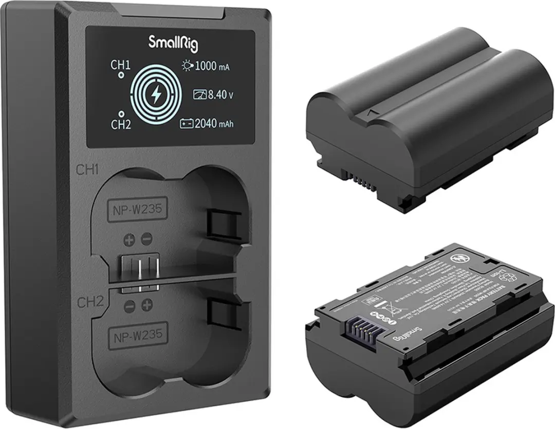 SmallRig 3822 NP-W235 Camera Accu & Oplader - 2040mAh