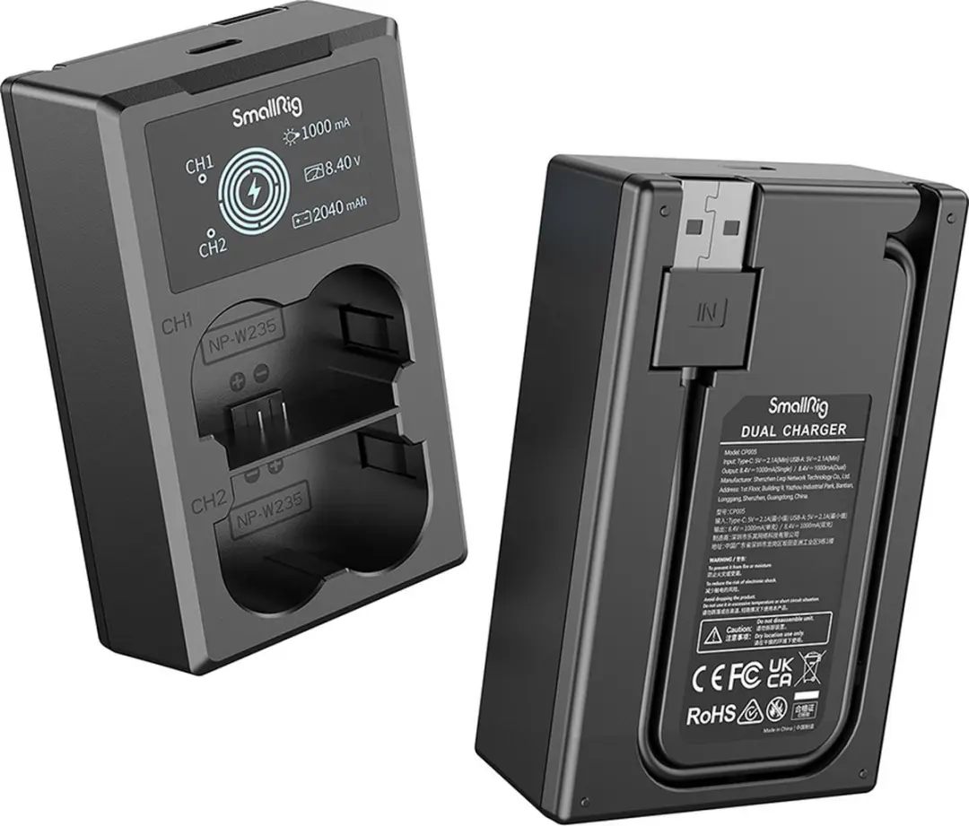 SmallRig 3822 NP-W235 Camera Accu & Oplader - 2040mAh