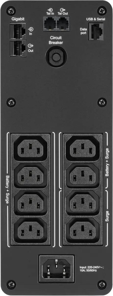 APC Back-UPS PRO BR1600SI Noodstroomvoeding 1600VA - 8x C13, USB A/C