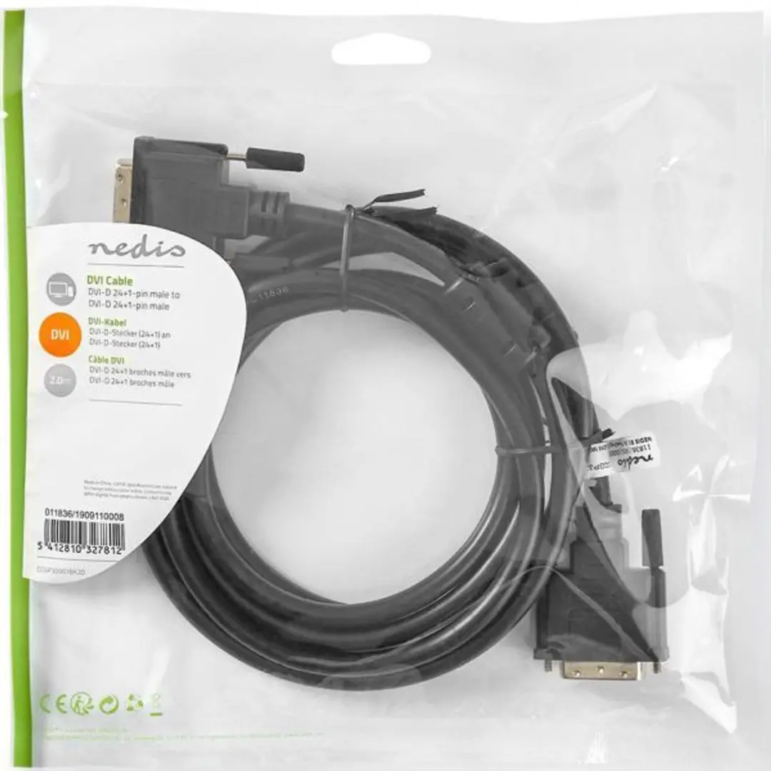 Nedis DVI-D Kabel CCGL32001BK20 - 2.00m - Zwart